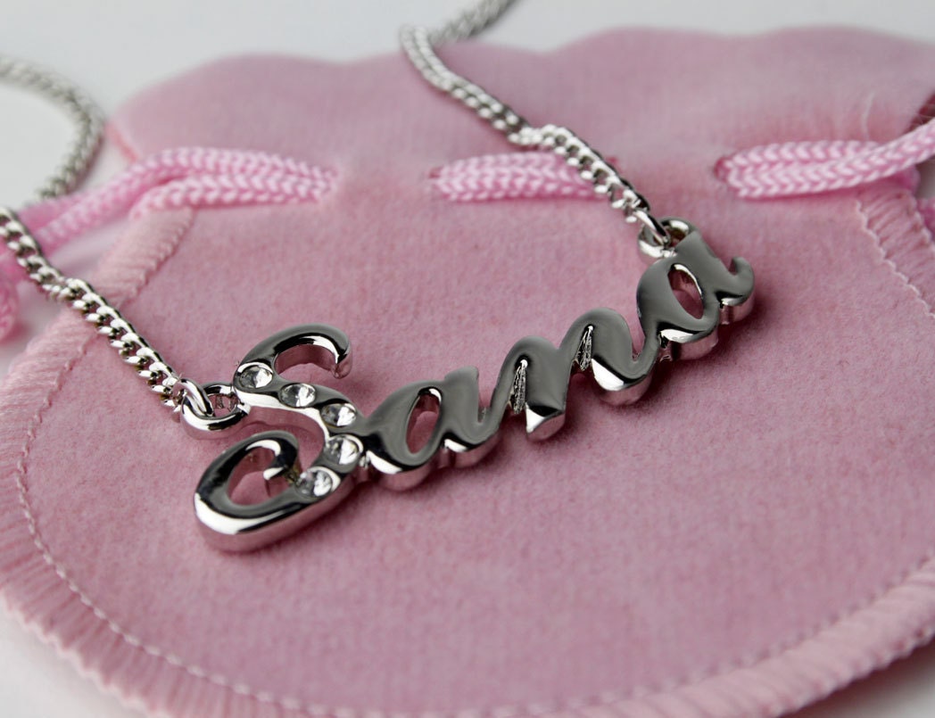 Name Necklace Sana Gold Plated 18ct 