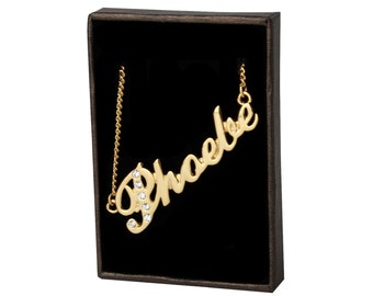 Name Necklace Phoebe Gold Plated 18ct 