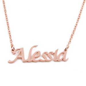 Nom Collier Alessia Gold Plated 18ct Personalized Necklace Inclut sac cadeau et emballage boîte Chr image 5