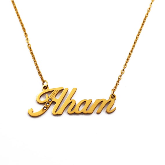 Ilham Name Necklace Personalized Name Jewellery Silver - Etsy