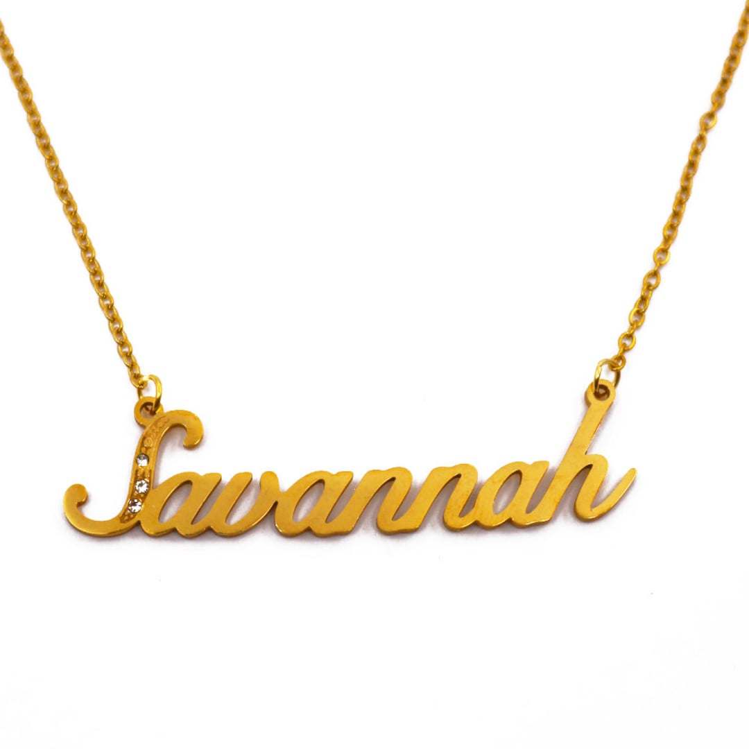 Savannah name necklace sale