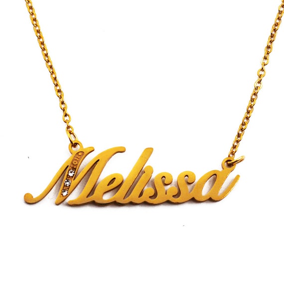 Melissa Name Necklace Personalized Name 