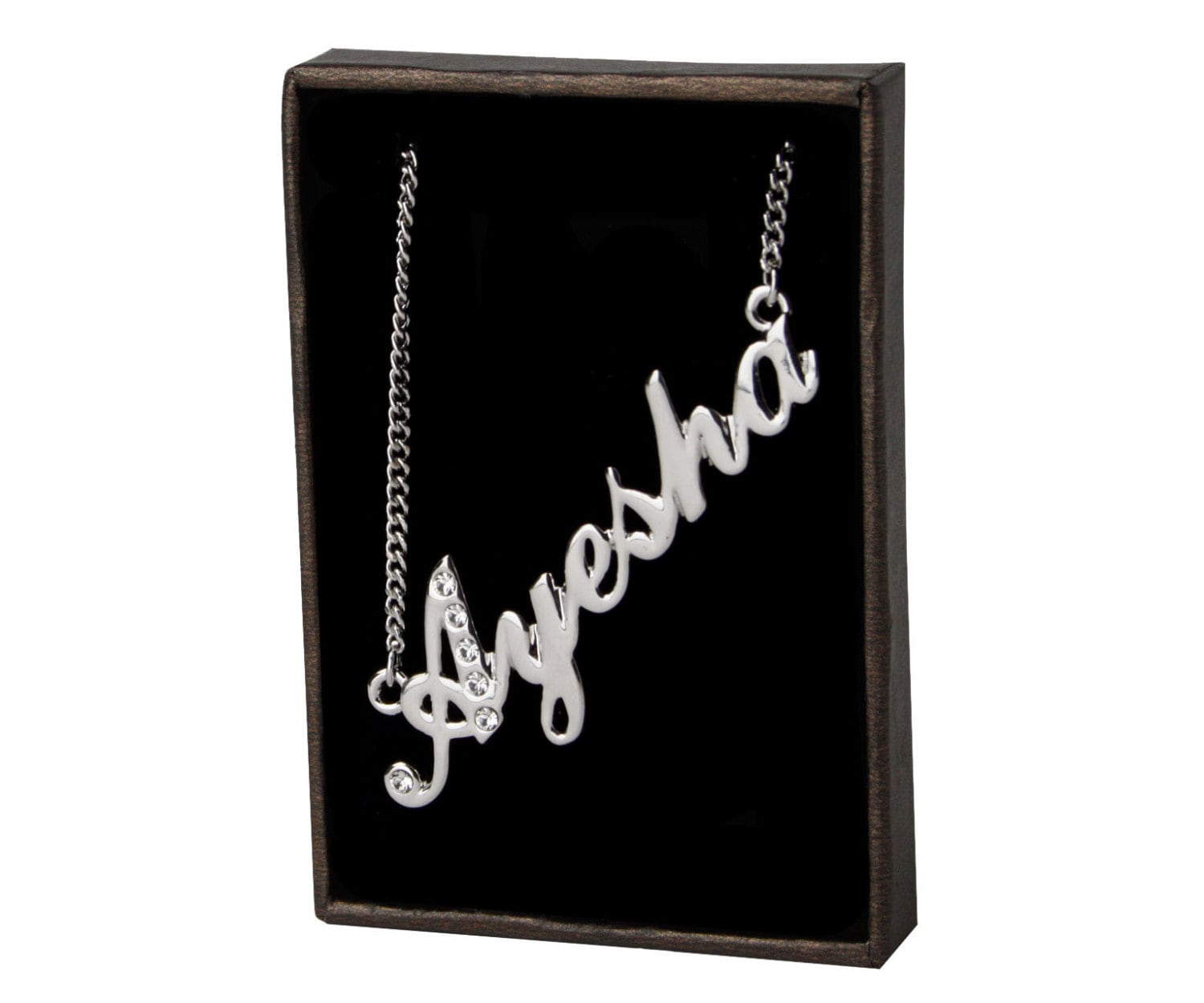 Buy Name Necklace Ayesha Gold Plated 18ct Personalised Necklace ...