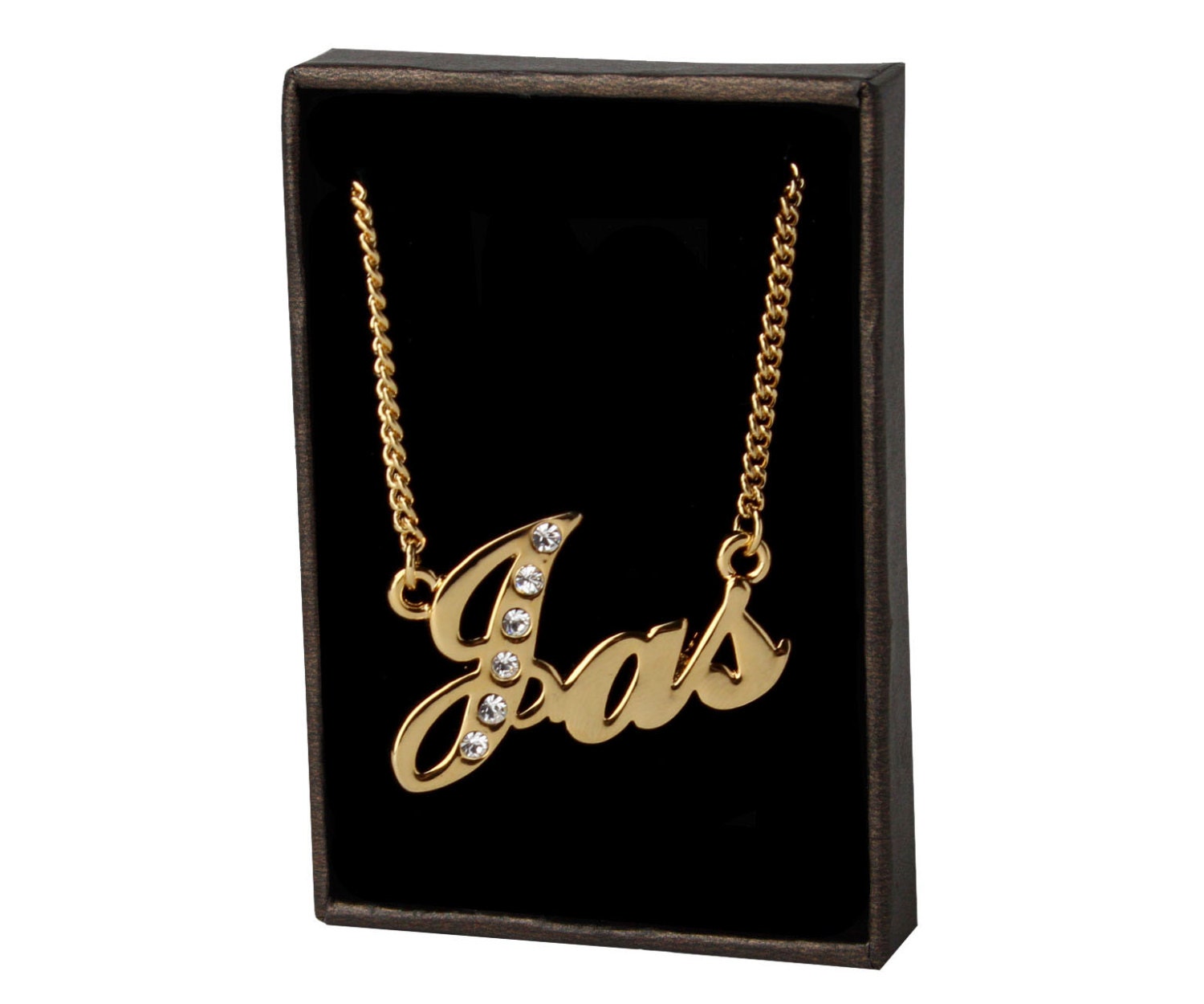 Golden Grass Matel Stylish Name Pendant, Size: Free Size