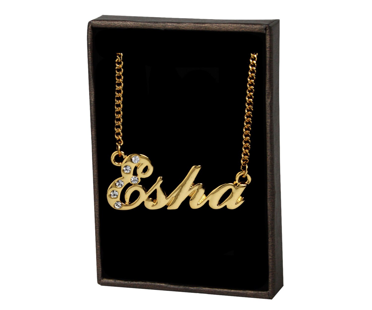 Name Necklace Esha Gold Plated 18ct 
