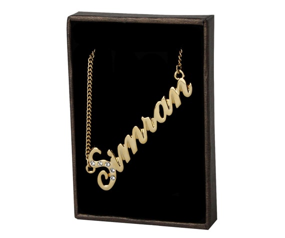 Name Necklace Simran Gold Plated 18ct Personalised Necklace - Etsy UK Name Necklace Simran Gold Plated 18ct Personalised Necklace - Etsy UK