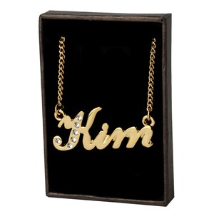 Name Necklace Pooja Gold Plated 18ct 