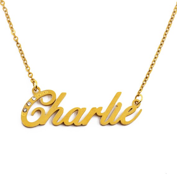 Charlie name sale necklace