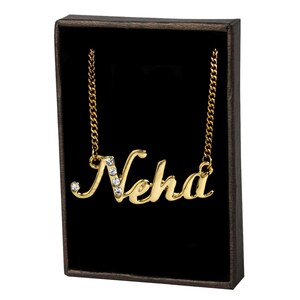 Neha name gold pendant price discount