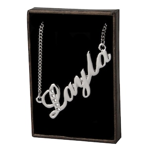 Name Necklace Pooja Gold Plated 18ct Personalised Necklace With