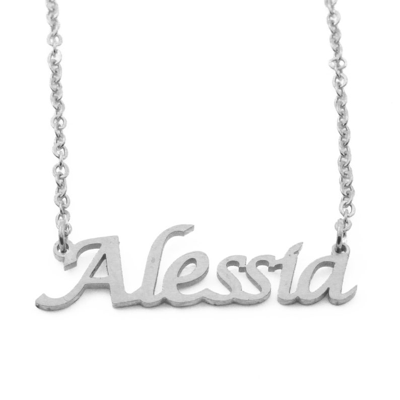 Nom Collier Alessia Gold Plated 18ct Personalized Necklace Inclut sac cadeau et emballage boîte Chr image 3
