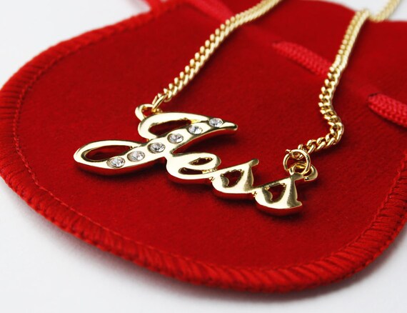 Name Necklace Jess Gold Plated 18ct 