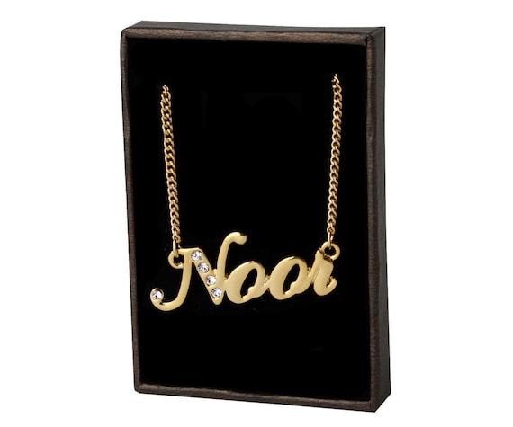 Name Necklace Noor Gold Plated 18ct 