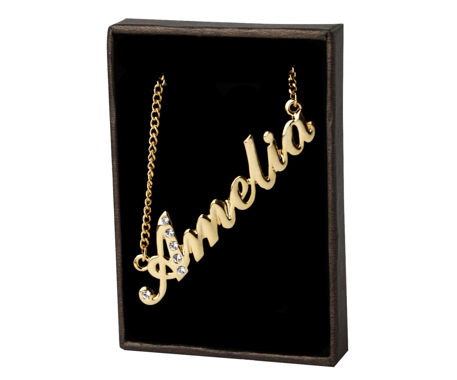 Name Necklace Amelia Gold Plated 18ct 