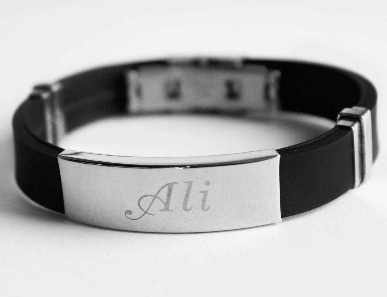 Buy Name Bracelet ALI any Name Personalised Mens Engraved Bracelet