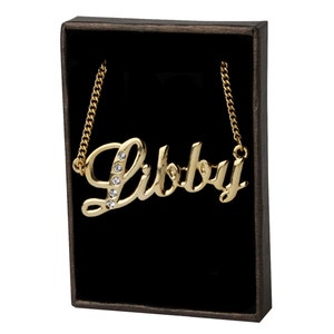 Name Necklace Alisha White Gold Plated 