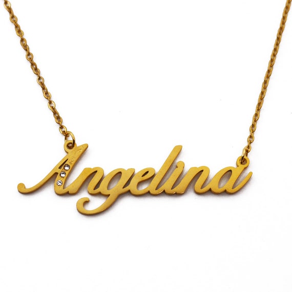 Angelina name deals necklace