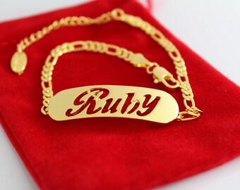 RUBY Gold Plated Name Necklace \u0026 Name 