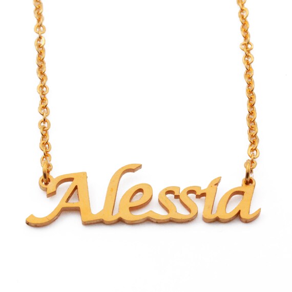 Alexa name shop necklace