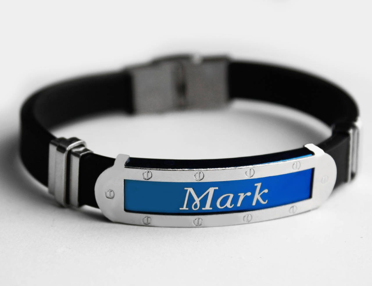 Name Bracelet MARK Personalised Mens Engraved Bracelet. Etsy