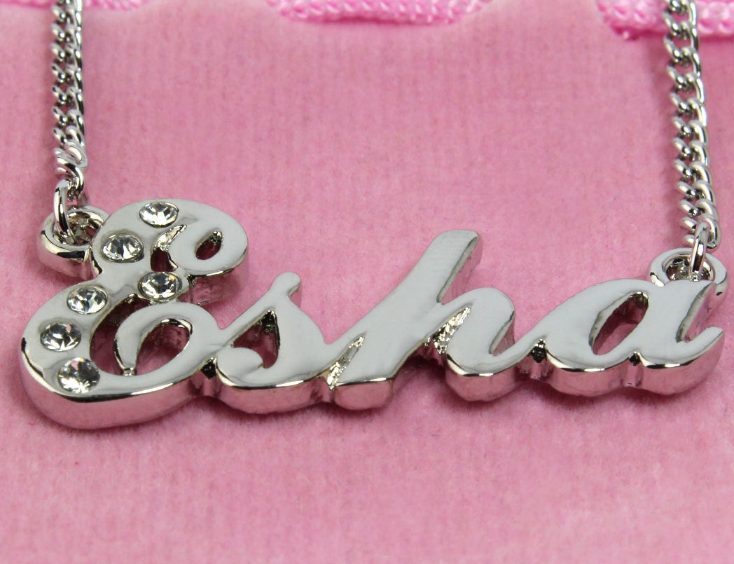 Name Necklace Esha Gold Plated 18ct 
