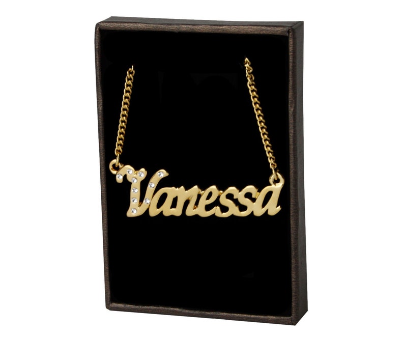 VANESSA Gold nombre plateado collar y pulsera de nombre regalo Etsy España VANESSA Gold nombre plateado collar y pulsera de nombre regalo Etsy España