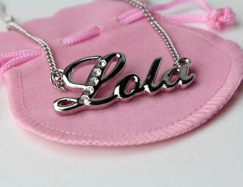 Name necklace Lola Personalizedcustomized necklacefree gift Etsy