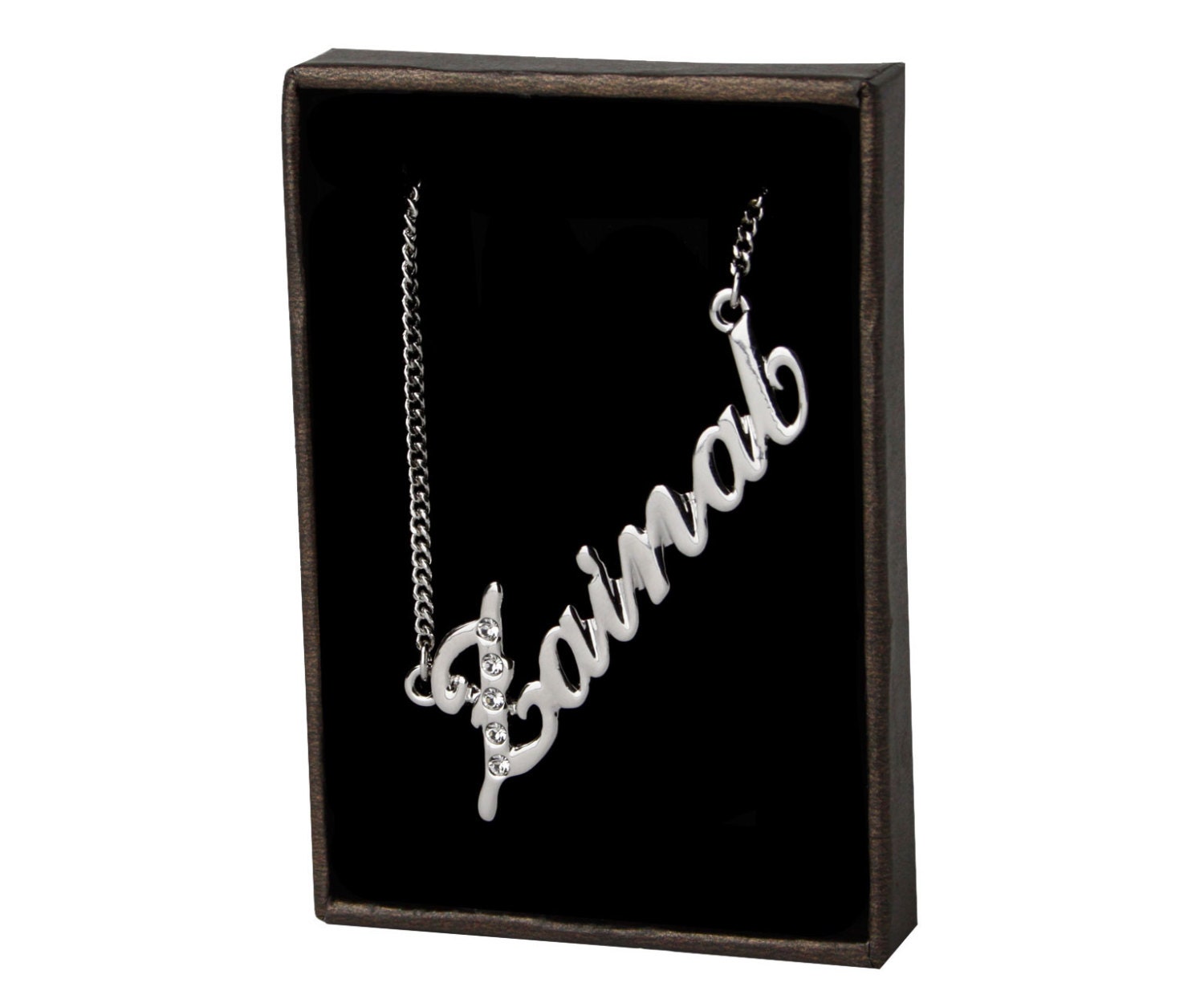 Buy Name Necklace Zainab Gold Plated 18ct Personalised Necklace ...