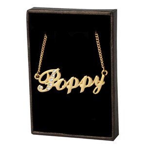 Name Necklace Angela Gold Plated 18ct 
