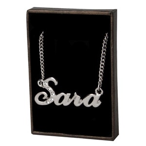 Name Necklace Zahra Gold Plated 18ct Personalised Necklace With