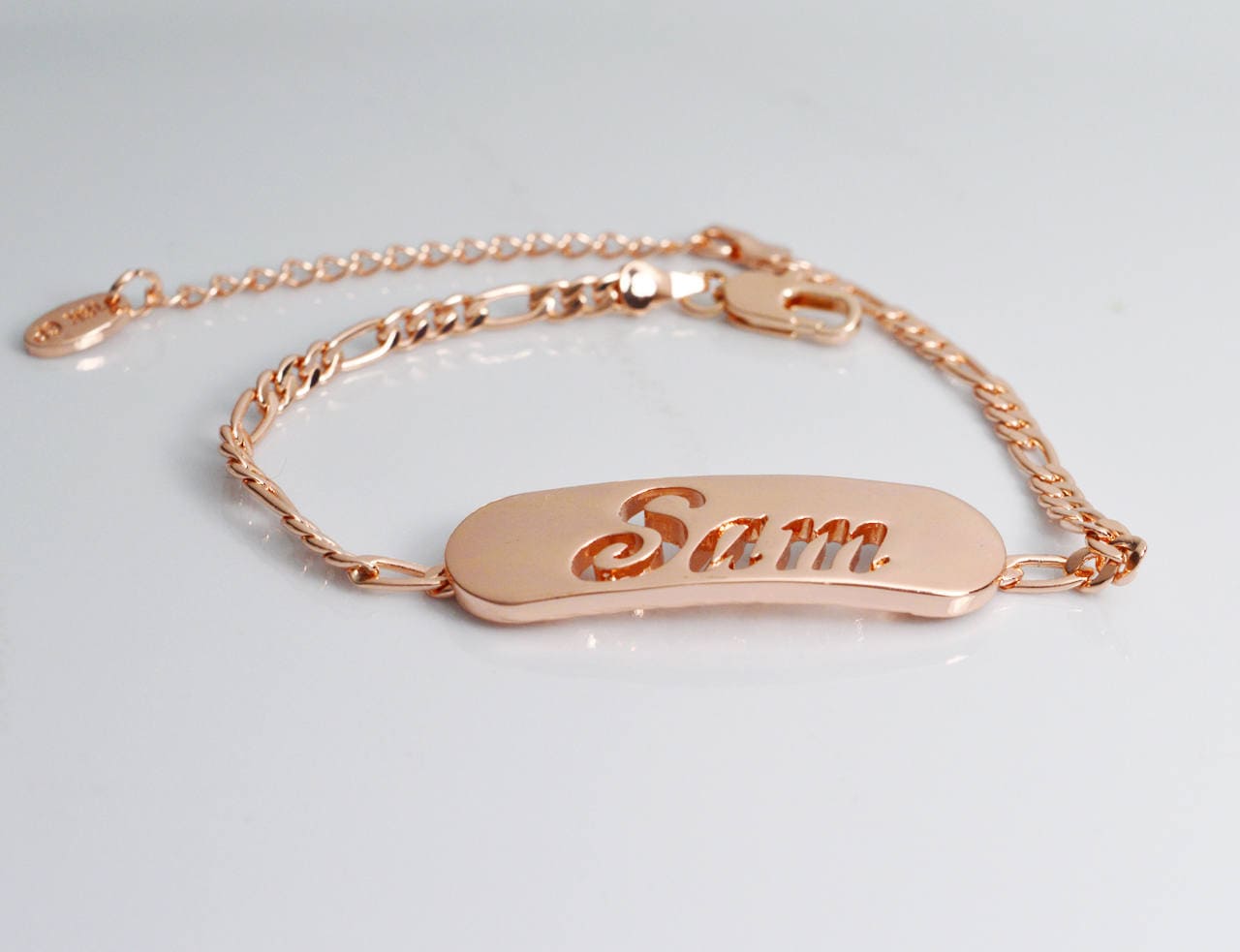 Name Bracelet SAM Personalised Bracelet. 10 Figaro - Etsy