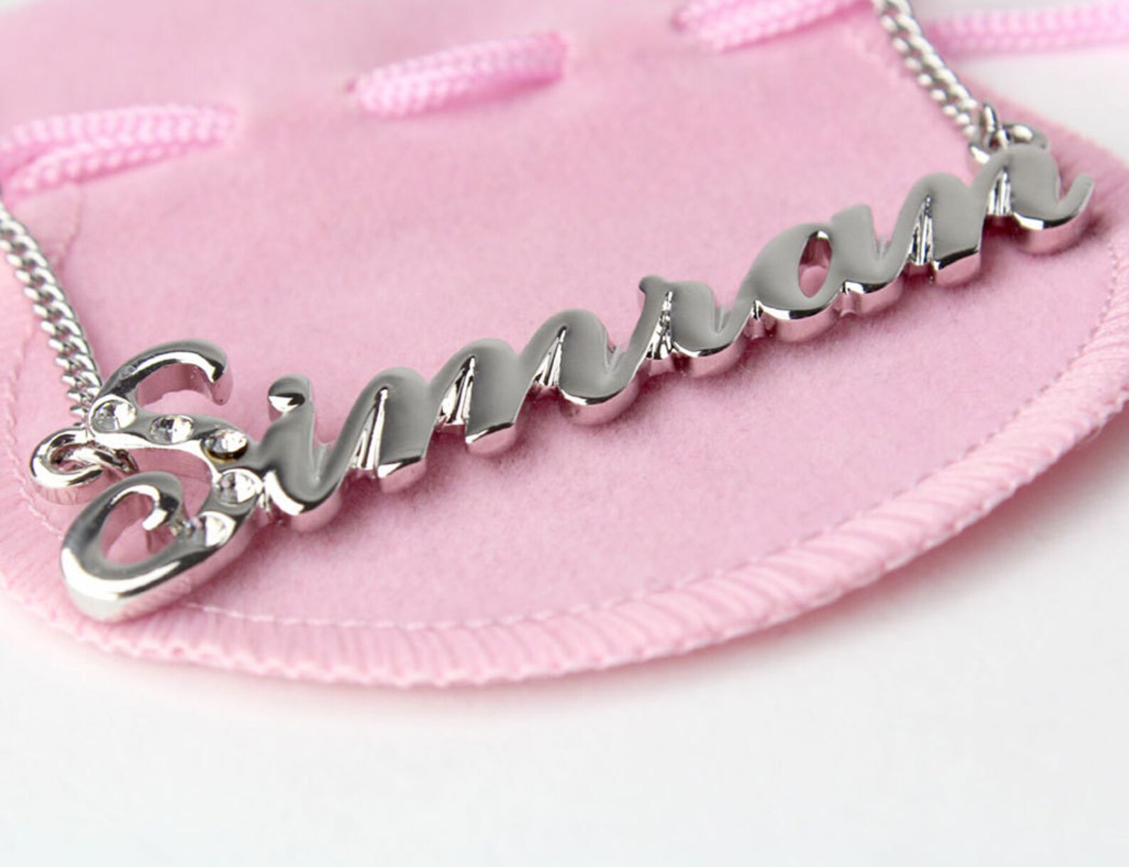 Name Necklace Simran Gold Plated 18ct Personalised Necklace Etsy