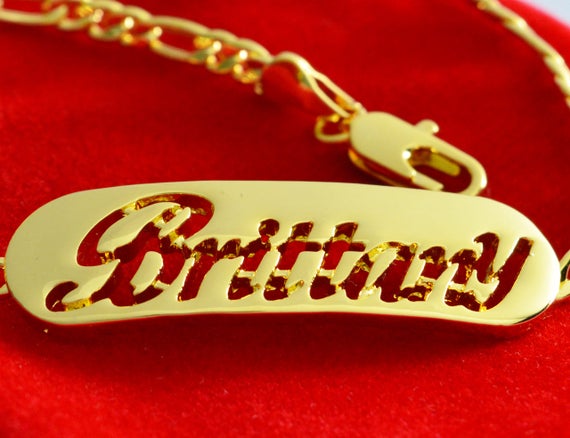 Hannah nombre Pulsera En Oro Blanco Plateado Personalizados Navidad Regalos Niñas