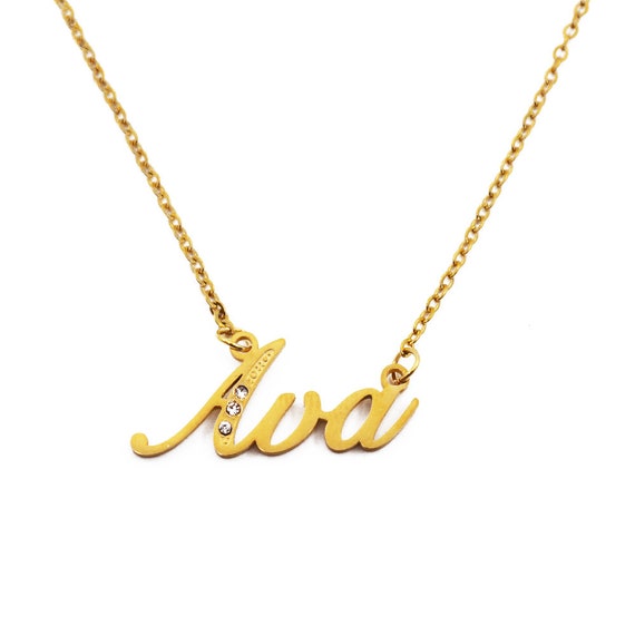 Ava name best sale necklace