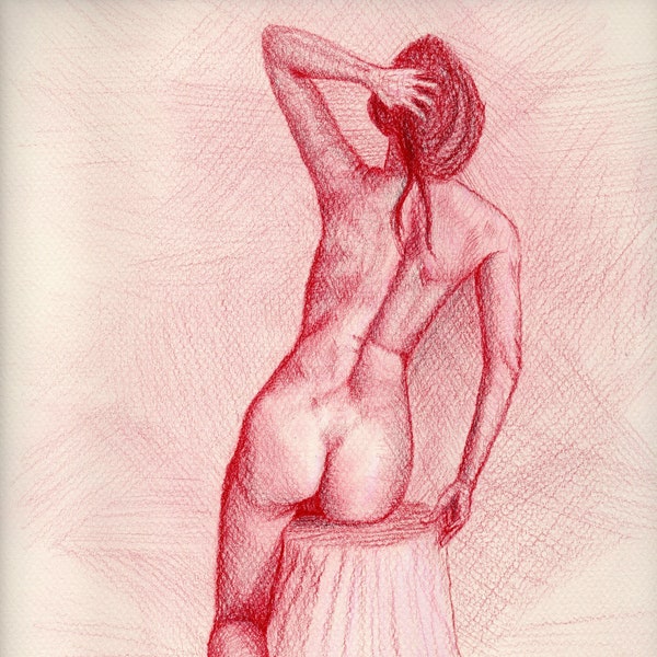 Original Drawing: Woman's Back Study