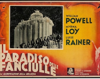 The Great Ziegfeld (MGM, 1930s). Italian Photobusta (13" X 19"). Musical.