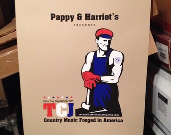 Three Chord Justice Show Poster. Pappy & Harriets, Sep. 8, 2012. Alt Country. Limited Edition Screen Print