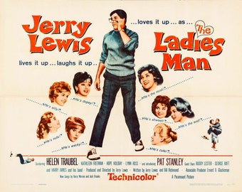 Jerry Lewis - Ladies Man, original, vintage movie poster - 1961 Technicolor!