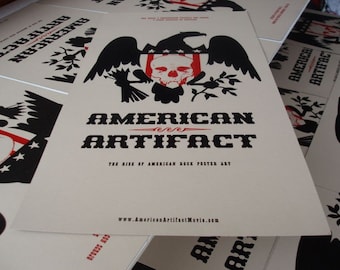 Movie Premier Poster for "American Artifact", released in 2009 by Freak Films. 11" x 19.5"