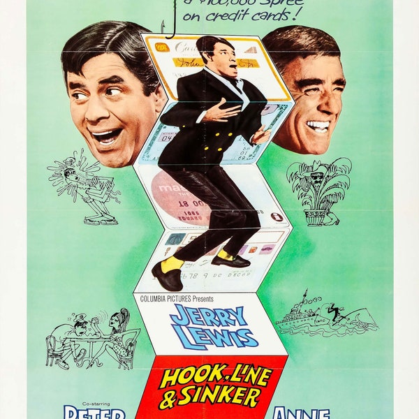 Hook, Line and Sinker - Jerry Lewis - 1969 Original Movie Poster