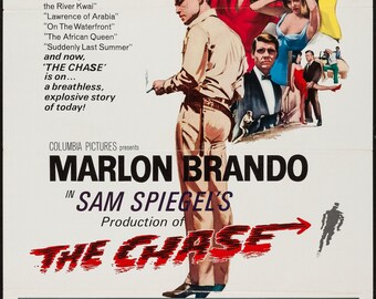 Movie Poster 27 x 41 Marlon Brando | Jane Fonda "The Chase"