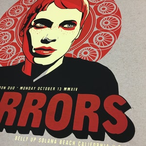 The Horrors Show Poster - Custom Screenprinted, signed and numbered limited edition Belly Up Solana Beach