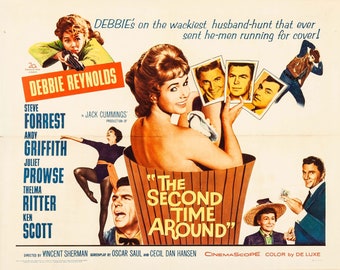 The Second Time Around - Debbie Reynolds - Original Vintage Movie Poster - 1961