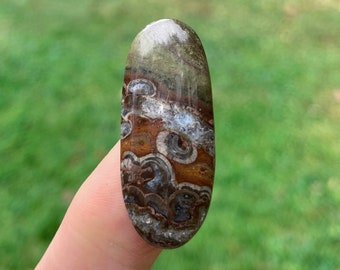 Natural Mushroom Jasper Cushion Cabochon Gemstone 54x35x5mm 86Cts Mushroom Jasper Hand Polished Cabochon Loose Gemstone For Jewelry Z-3344