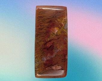 Large Red Flame Agate Cabochon
