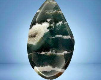Cabujón de ágata cebra verde