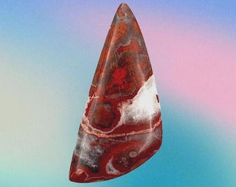 Cabujón de jaspe amapola roja