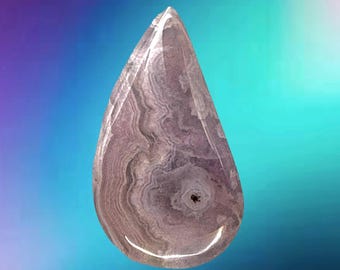 Royal Aztec Purple Lace Agate Cabochon