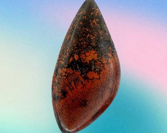 Cabujón de ágata pluma lávica