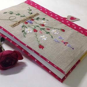Cover with Silk embroidery for Quran , Cover for right opening Book, Muslim Gift , Gift lover Book , Tanakh Cover, Jewish Gift, Floral Cover
